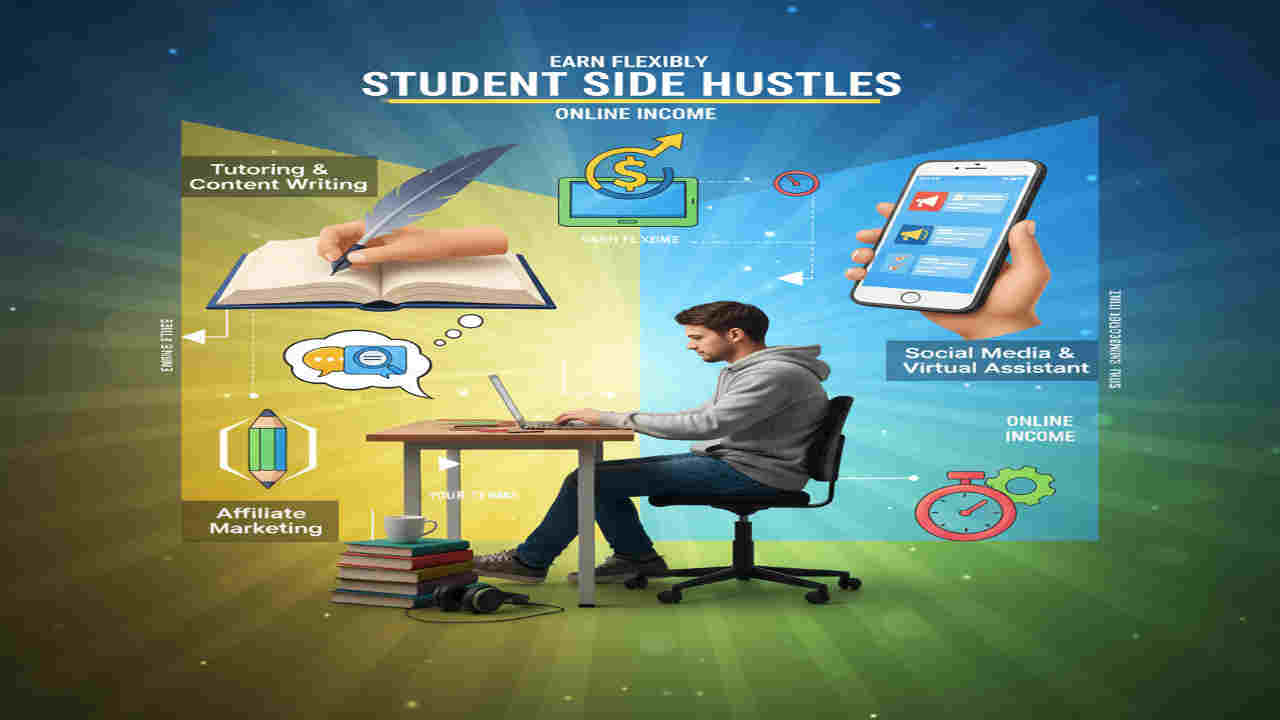 Flexible online student side hustle opportunities for earning income.